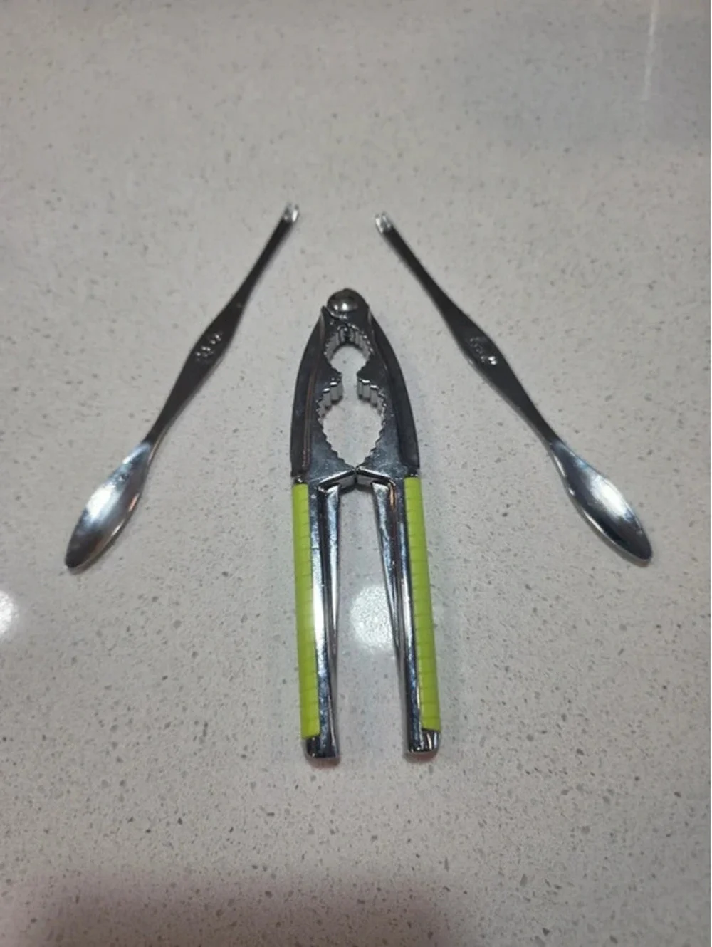 Nutcracker and Pick Set with Green Handles